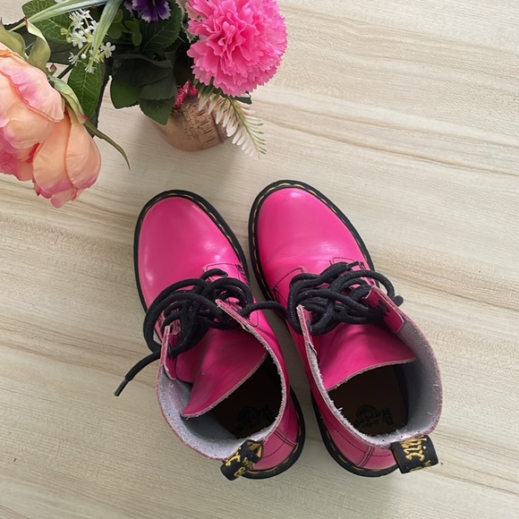 Rare Dr. Martens clemency pink patent heeled boots - Picture 3 of 8